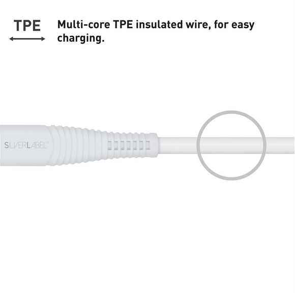 SilverLabel 1m USB-C to Lighting Cable White