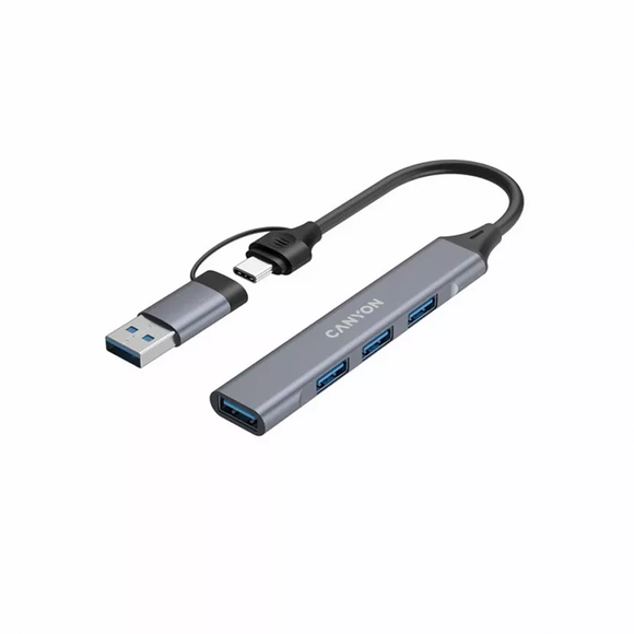 Canyon Hub 4In1 USB-A/C DS-02 Grey