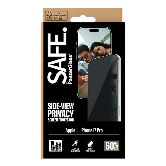 SAFE Privacy Glass for iPhone 17 Pro UWF w/Aligner