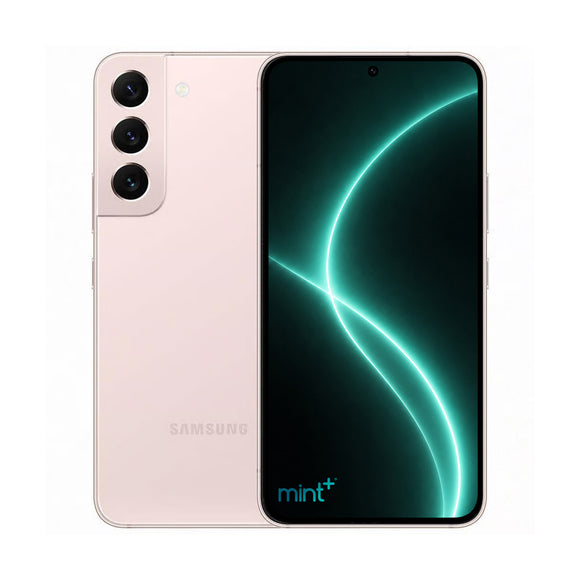 photo of Samsung Galaxy S22 rose gold with mint+ wallpaper