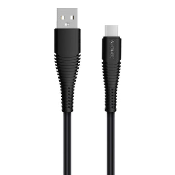 SilverLabel 1m USB-A to USB-C Cable Black  - 0